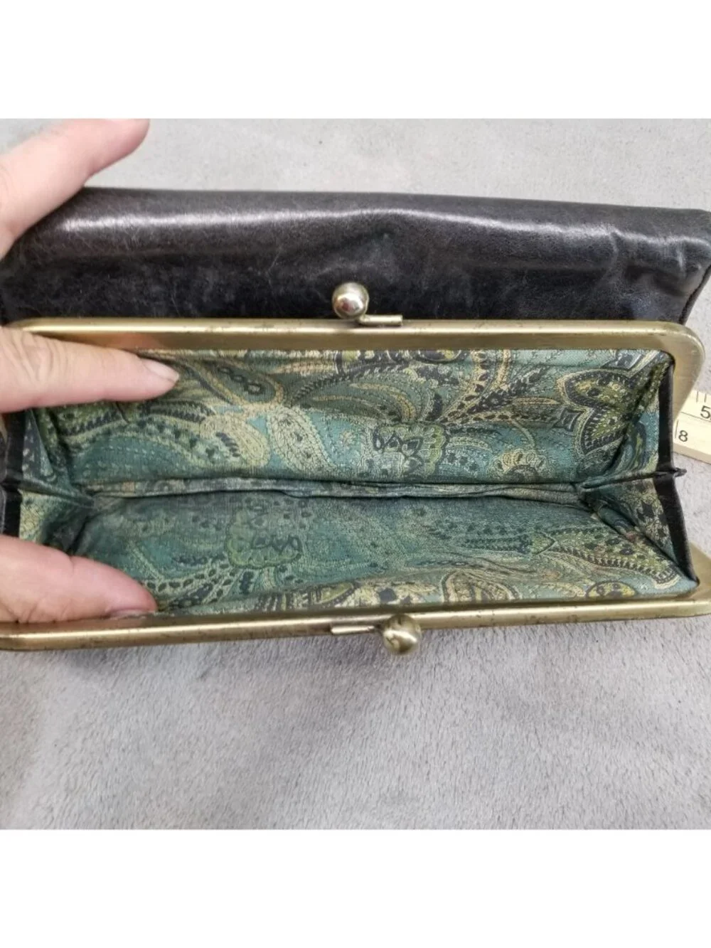 HOBO Wallet Womens 8x4 Black Leather Clutch *Read*